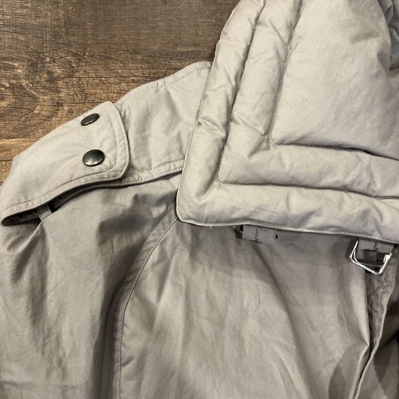 Long Duck Down Coat Parka Overcoat Unisex Men L / W XL 112 Vintage Natur Daunen - Picture 14 of 16